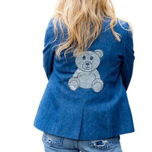 Crystal Teddy Blazer - Denim